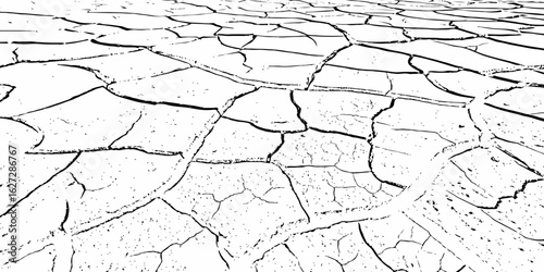  black and white symbolizing dryness and environmental damage  cracked earth showing a dry and barren landscape texture pattern