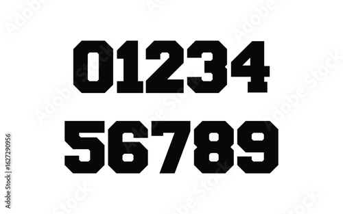 Sports Jersey Numbers Set vector.