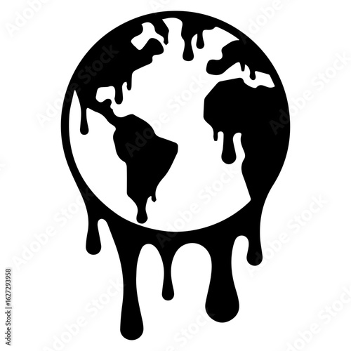 Earth Day Climate Change Melting Planet Globe