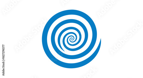 Hypnotic blue vortex, a visually captivating spiral design with a hypnotic and mesmerizing effect, perfect for backgrounds and creative concepts