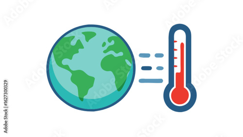 Global warming climate change earth temperature increase thermometer rising heat environmental issues concept