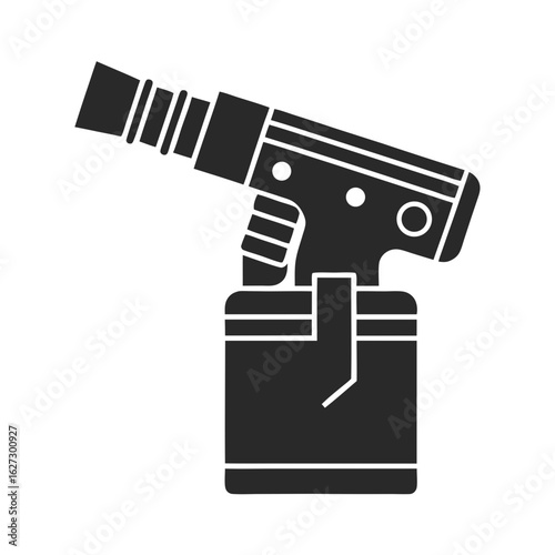 Blowtorch icon vector silhouette illustration isolated on white background