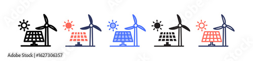 Renewable Energy multiple icon