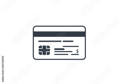 A Clean Credit Card Vector Illustration for Online Banking and Financial Security graphic design