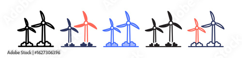 Windmills multiple icon