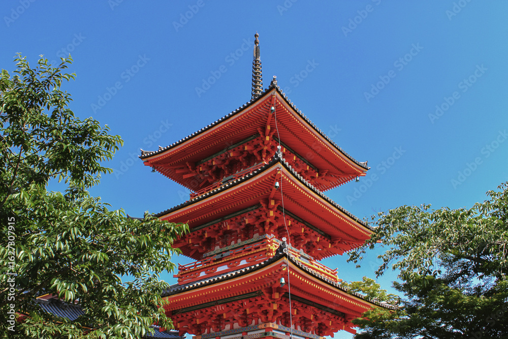 Fototapeta premium The three-storied pagoda of Kiyomizu-dera