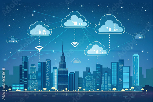 Futuristic illustration about computer technology , High quality image for websites, posters, backgrounds and other modern projects.