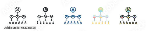 Affiliate Marketing Icon Set Multiple Style Collection