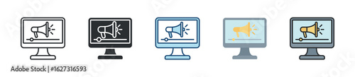 Video Marketing Icon Set Multiple Style Collection