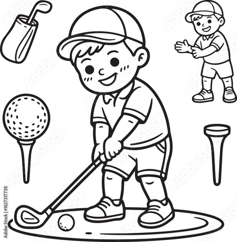 Mini Club, Soft Ball, Cap, Small Bag, Practice Tee, and Friendly Coach
