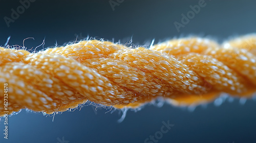 close up of orange string