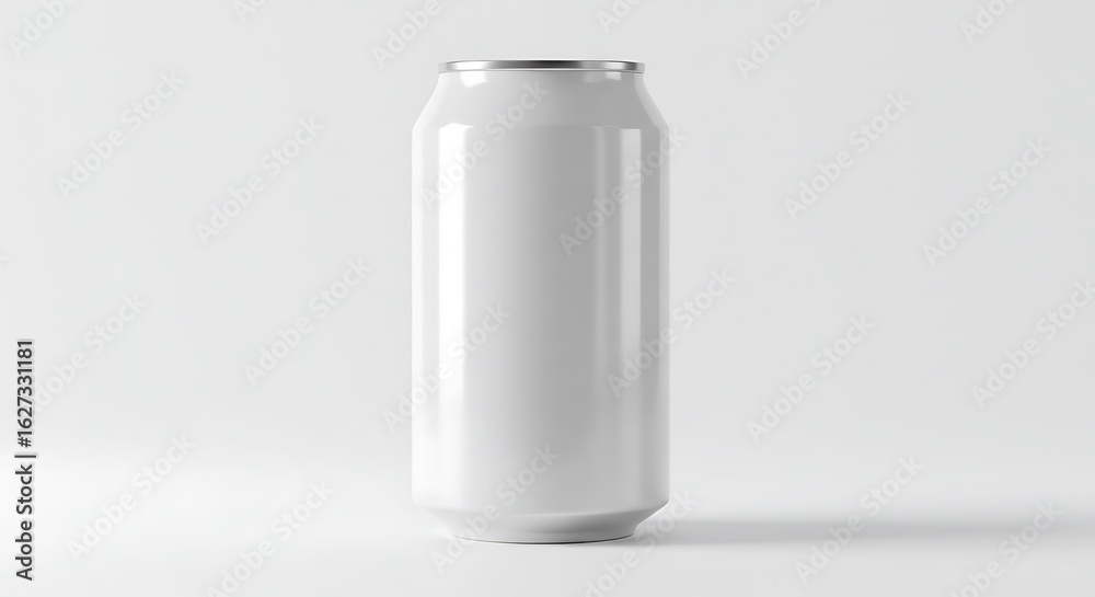 Blank white soda can isolated on white background Blank white soda can isolated on white background