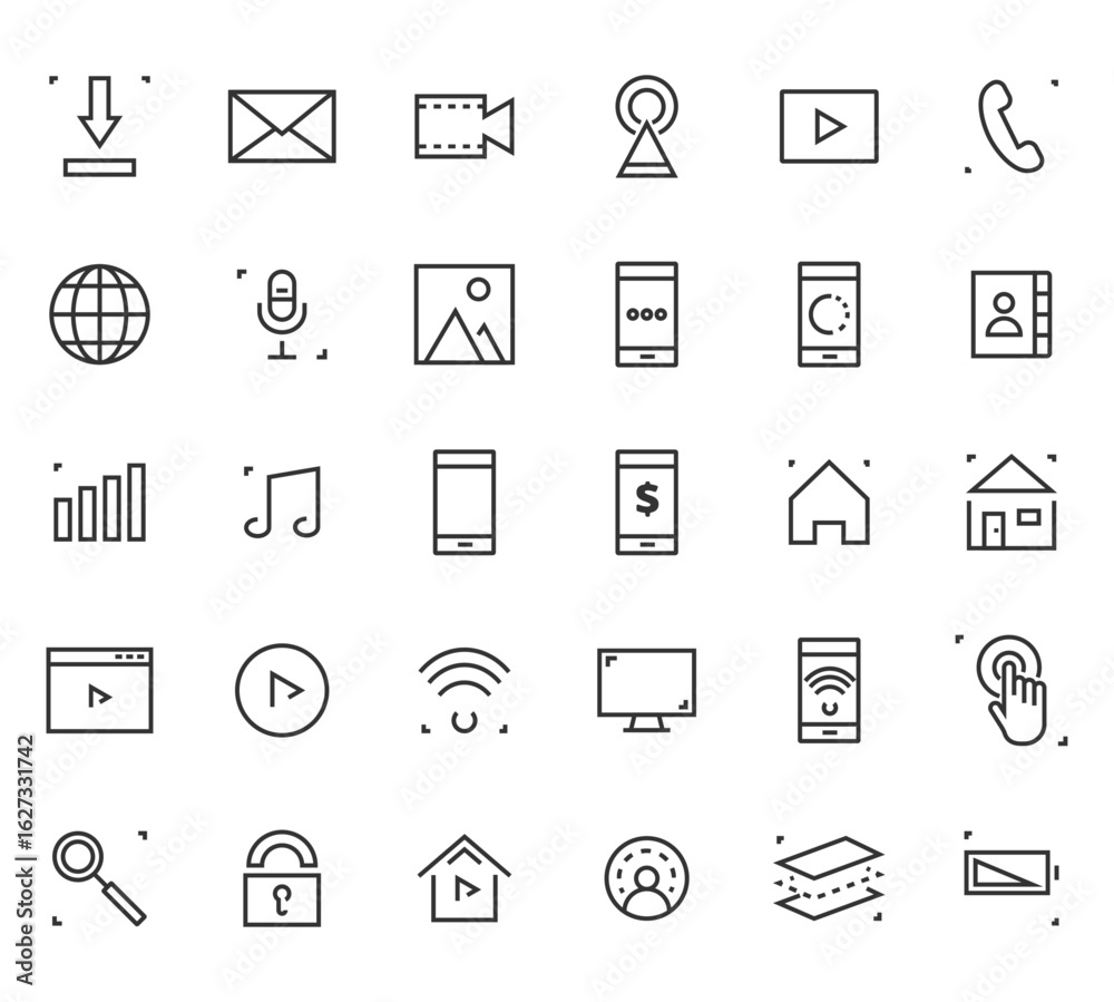 Website icon set, mobile apps, for computer, web, vector Website icon set, mobile apps, for computer, web, vector