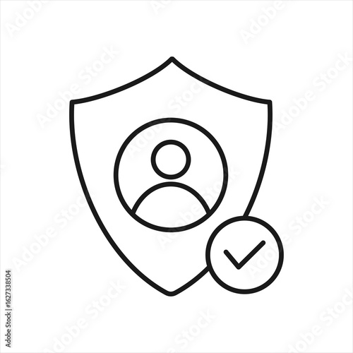 Trustworthy Outline Icon Vector Illustration