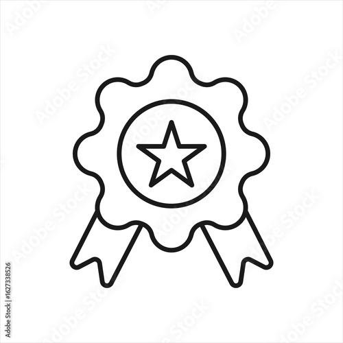 Credibility Outline Icon Vector Illustration