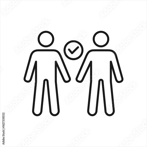 Reliance Outline Icon Vector Illustration