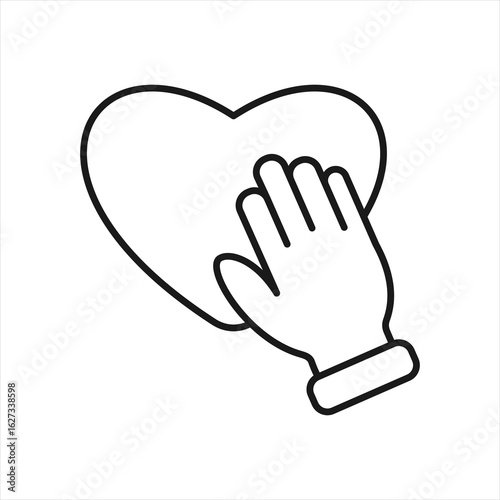 Honesty Outline Icon Vector Illustration