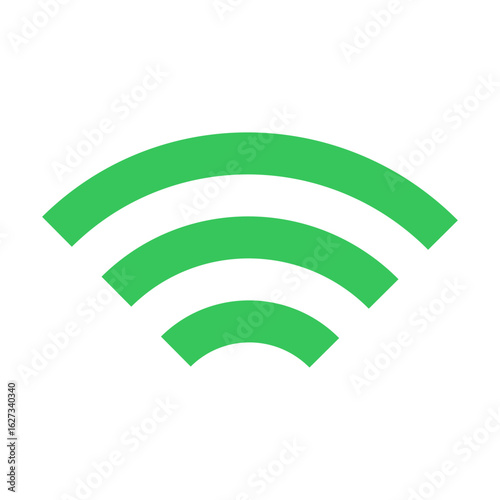 緑色のWi-Fiアイコン イラスト