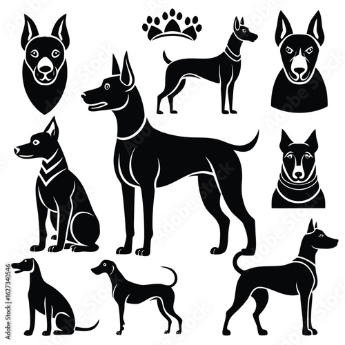 dog silhouettes