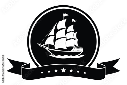 Columbus day celebration graphic illustration with historical elements