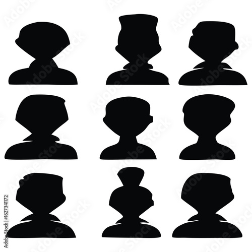 
Business people, set of vector silhouettes