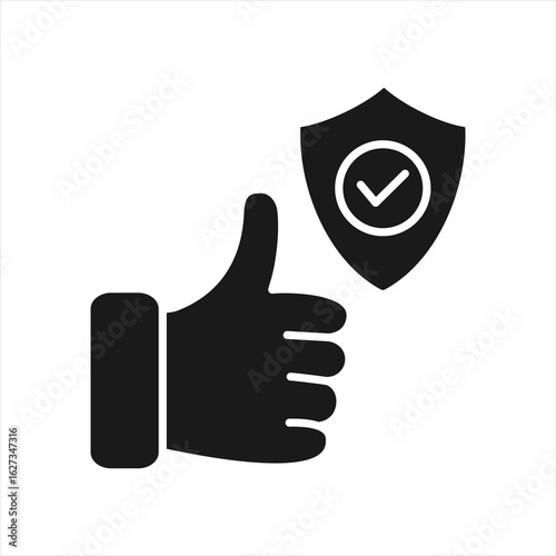 Trust Glyph Icon Vector Illustration