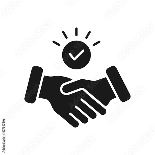 Commitment Glyph Icon Vector Illustration