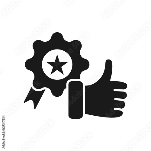 Trusted Glyph Icon Vector Illustration