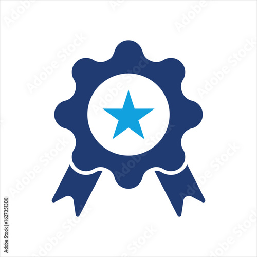 Credibility Flat Blue Icon Vector Illustration