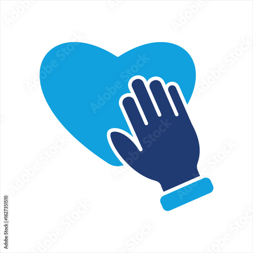 Honesty Flat Blue Icon Vector Illustration