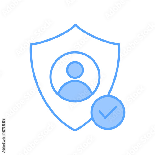 Trustworthy Blue Icon Vector Illustration