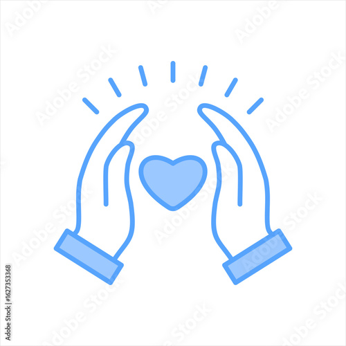 Faith Blue Icon Vector Illustration