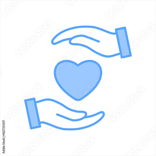 Loyalty Blue Icon Vector Illustration