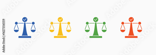 Ethics Icon Set Color Multiple Style Collection