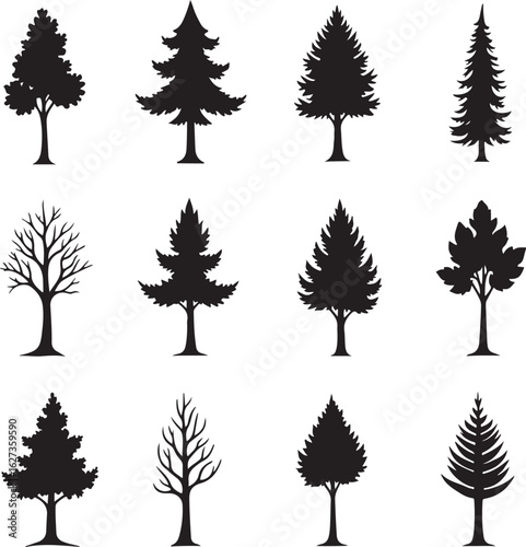 Wallpaper Mural Pine Tree Silhouette Vector Bundle

Evergreen Tree SVG Clipart Set

Christmas Tree Silhouettes for Cricut & Laser Cut Torontodigital.ca