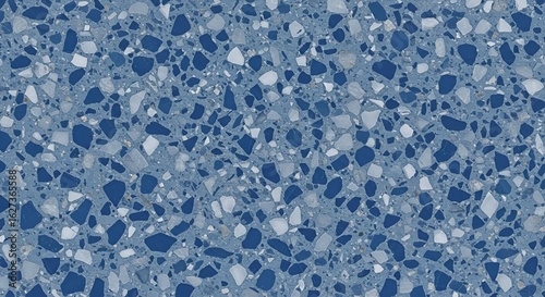 Wallpaper Mural Blue Terrazzo Pattern Texture Torontodigital.ca