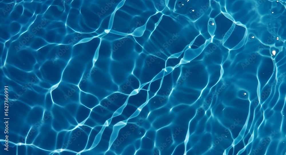 Obraz premium Abstract Blue Water Caustic Pattern