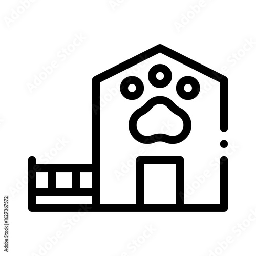 animal shelter line icon