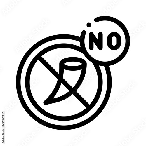 poaching prevention line icon