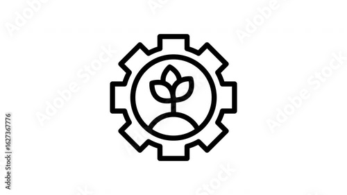 sustainability minimalist line animation