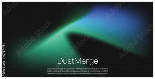 A Dark, Moody, and Abstract Design Featuring a Soft, Blurred Gradient of Green and Blue Hues, Creating an Ethereal Feel with the "DustMerge" Title

