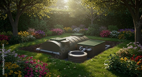 Septic System Underground in Yard Landscaping