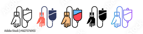 Blood Transfusion multiple icon