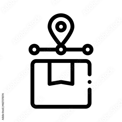 shipment tracking line icon