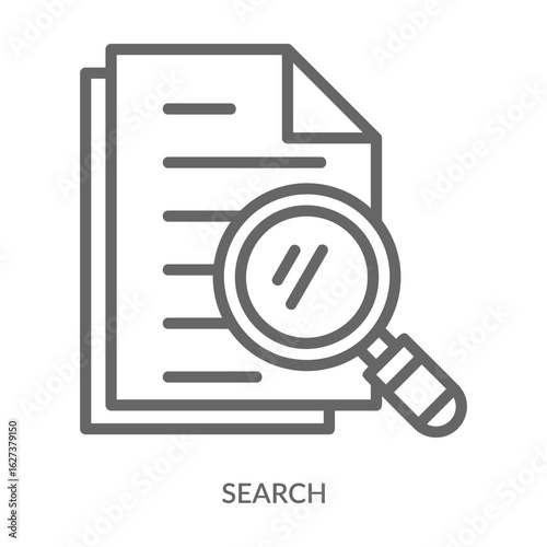Search Icon Line Style. Design Vector Illustration