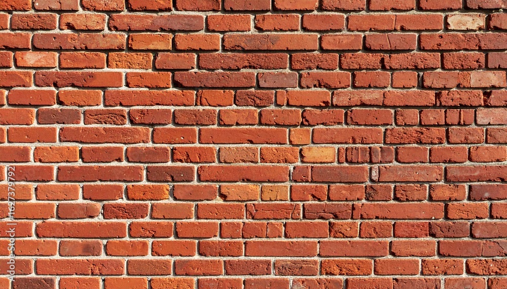 Fototapeta premium Detailed Close Up Red Brick Wall Texture Architecture Material