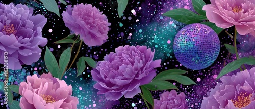 Floral disco ball
