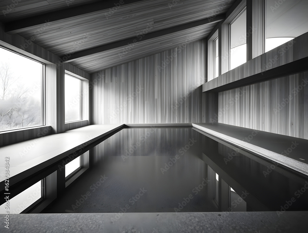 Obraz premium a minimalist indoor swimming pool