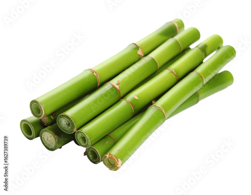Fresh Bamboo Shoots Isolated on White Background