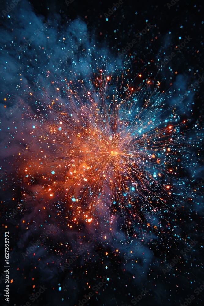 Fototapeta premium Exploding cosmic firework